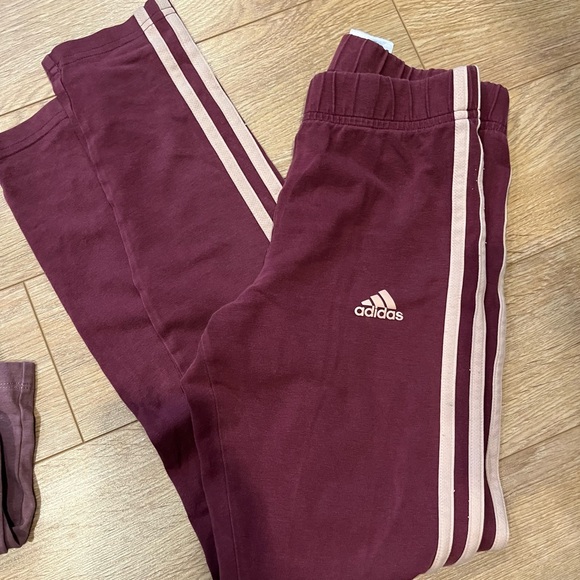 Adidas Maroon Kids Joggers - Picture 2 of 16